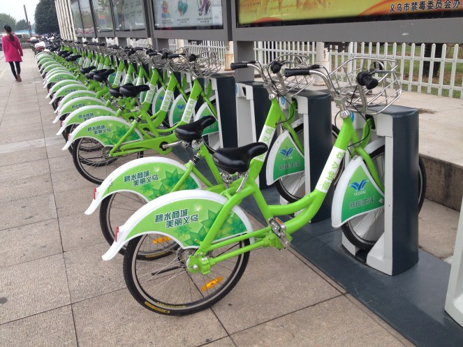 Cycles available for public use, Yiwu City China
